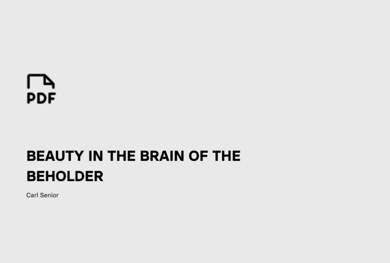 Neuro-aesthetic perception of skin clarity paper preview